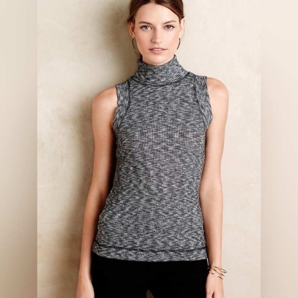 Anthropologie Postmark Ribbed Turtleneck Tank